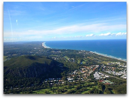 Flying Over Mount Coolum Sunshine Coast